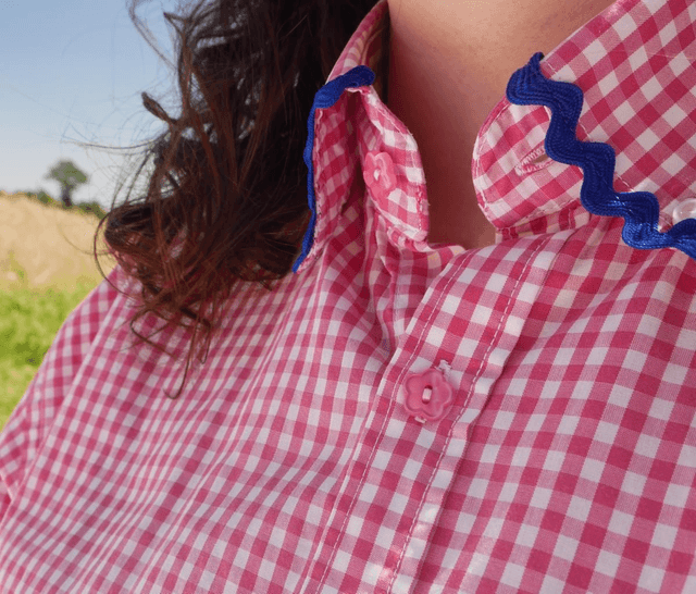 La chemise MADO et son chouchou assorti - Vichy rose