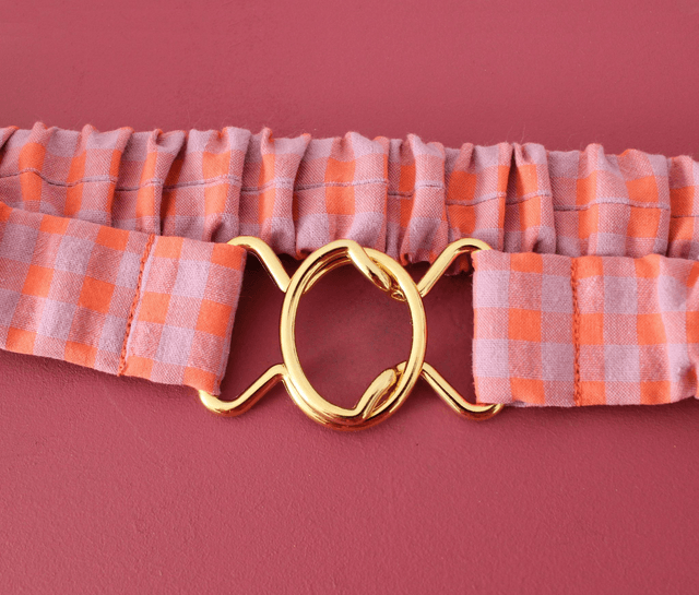 La ceinture élastique - VICHY ROSE - T1 (34-40)