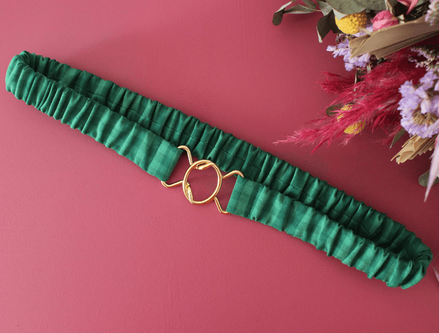 La ceinture élastique - VICHY VERT - T1 (34-40)