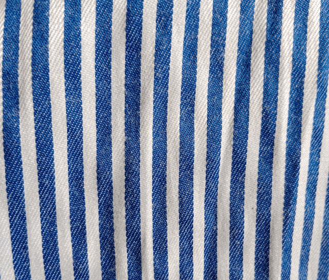 La chemise MADO et son chouchou assorti - Rayé bleu et vert clair