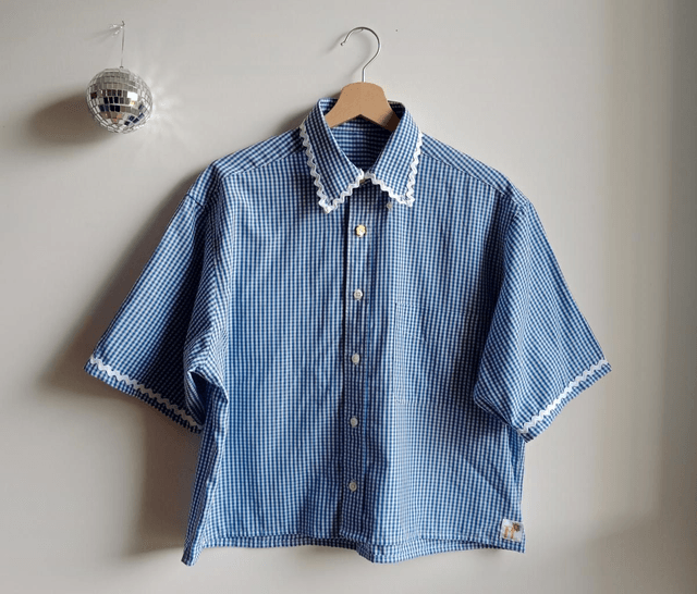 La chemise MADO et son chouchou assorti - Vichy bleu
