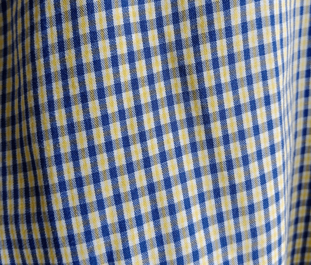 La chemise MADO et son chouchou assorti - Carreaux bleu et jaune