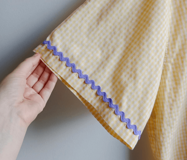 La chemise MADO et son chouchou assorti - Vichy jaune et violet