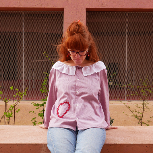 Louise - Blouse upcyclée et unique