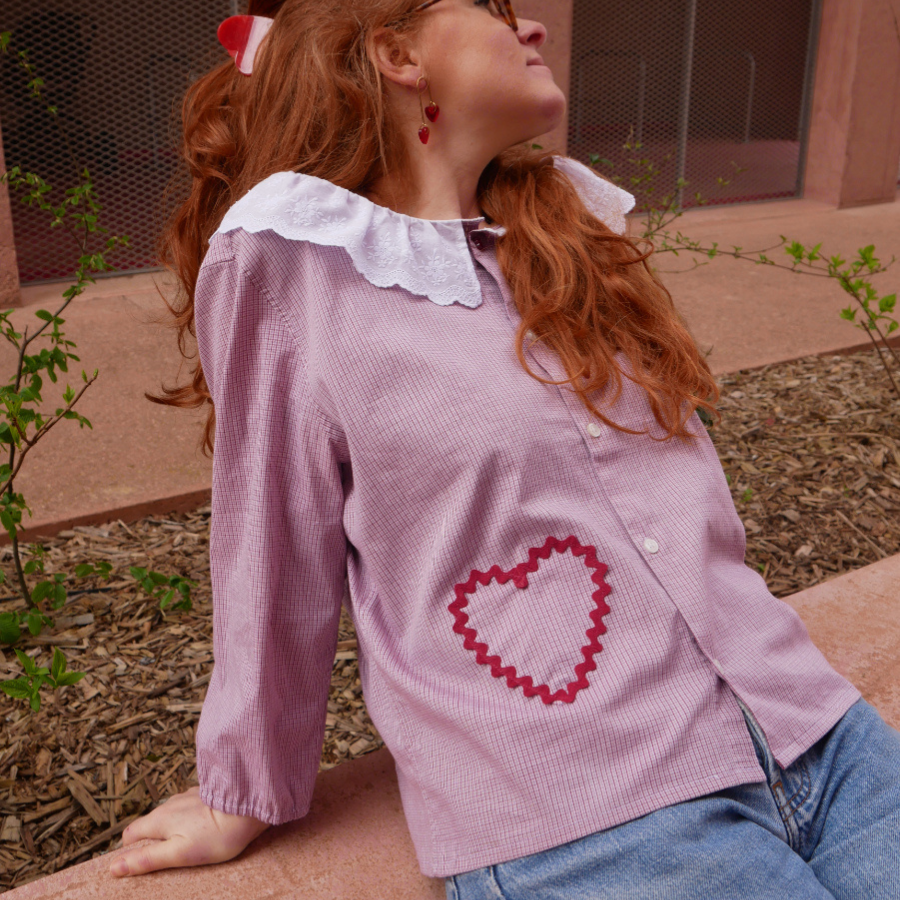 Louise - Blouse upcyclée et unique